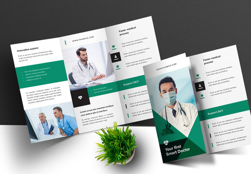Medical Trifold Brochure Design Layout
