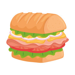 sandwich design of fast food eat restaurant and menu theme Vector illustration