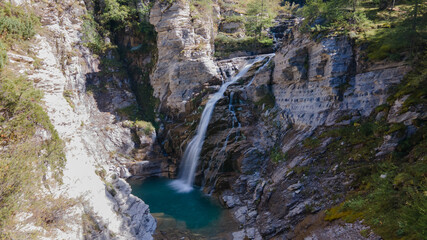 Cascade de la Lance Colmars les Alpes, Alpes de Haute Provence France