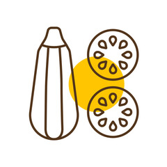 Zucchini vector icon. Vegetable symbol