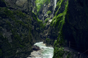 waterfall in the mountains