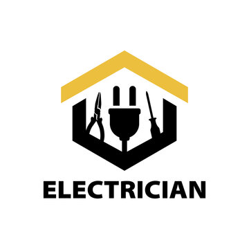 Vector logo of electrician and electronics repair