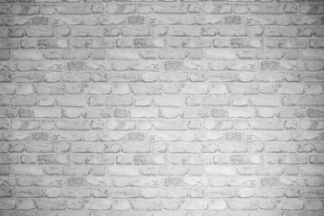 Loft style brick white gray wall. background texture
