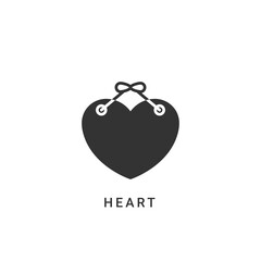 Obraz premium heart icon vector illustration. heart icon glyph design.