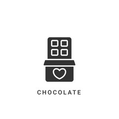 chocolate icon vector illustration. chocolate icon glyph design.