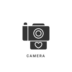 camera icon vector illustration. camera icon glyph design.