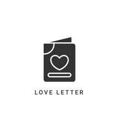 love letter icon vector illustration. love letter icon glyph design.