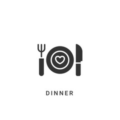 dinner icon vector illustration. dinner icon glyph design.