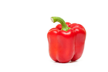 Fresh bell peppers on white background