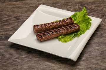 Two Grilled kebeb beef sausages