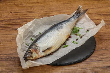 Salted Herring fish with pepper