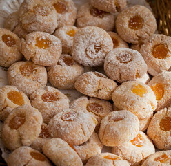 Almond Covered Sweets On Sale On A French Street Market
