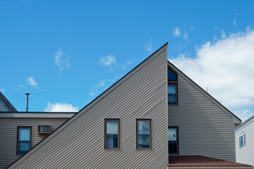 Modern office building with blue sky