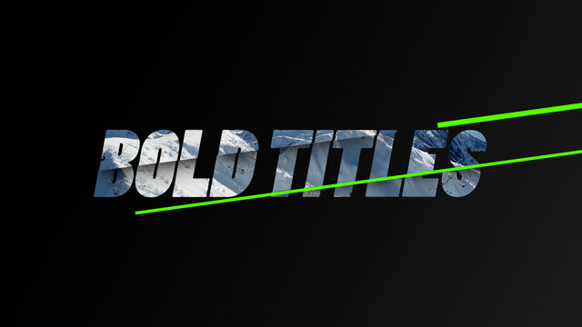 Jagged Bold Cut Out Titles