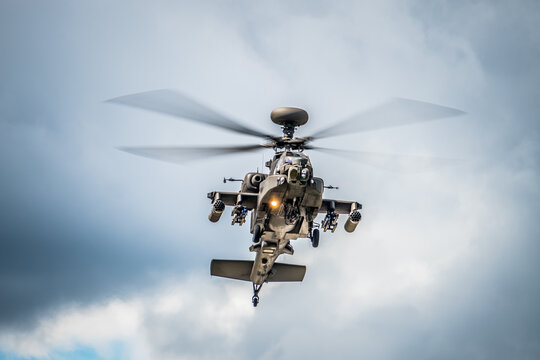 Apache gunship at an airshow display