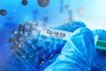 covid-19 vaccination against coronaviruses concept