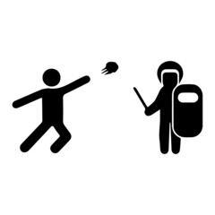 A rally of a political candidate during the presidential election campaign. Rebellions and rallies vector solid icons