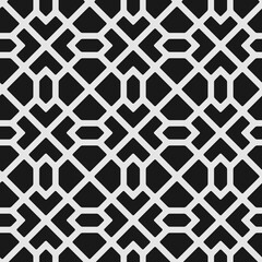 Fototapeta premium Abstract diagonal black and white geometric grid pattern