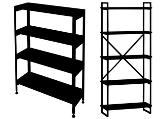 Warehouse racks in 5 tiers in a set.