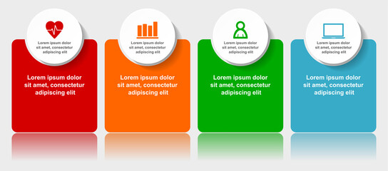 Infographic vector template for presentation, chart, diagram, graph, business concept with 4 options