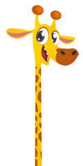 Funny giraffe cartoon design. Vector illustration