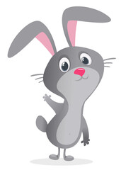 Cartoon Bunny Rabbit Character. Vector illustration