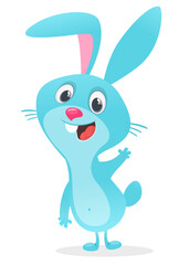 Cartoon Bunny Rabbit Character. Vector illustration