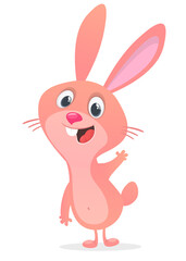 Cartoon Bunny Rabbit Character. Vector illustration