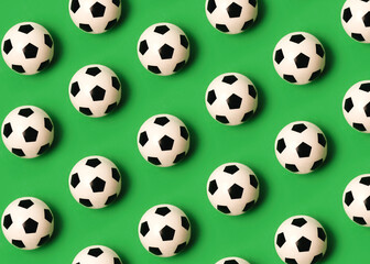 Fototapeta na wymiar Geometric pattern made with soccer balls