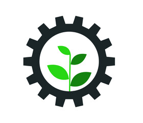 Vector illustration of recycle sign. Clean world renewable green energy logo.
