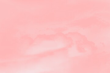 Abstract pastel pink coral soft color sky background with clouds