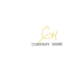 GH handwritten logo for identity