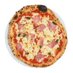 Nice italian pizza in white backgound