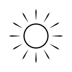 Sun line icon