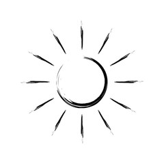 Sun line icon