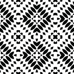 Black and white texture. Abstract seamless geometric pattern.
