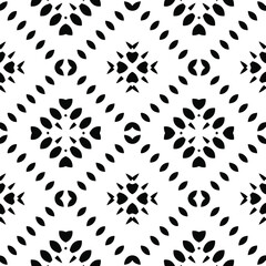 Black and white texture. Abstract seamless geometric pattern.
