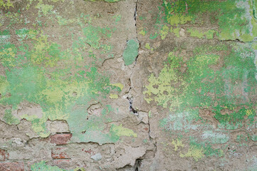 Empty old wall texture. Painted distressed wall surface.