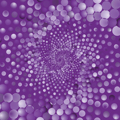 Dotted Halftone Vector Spiral Pattern or Texture with Ellipses