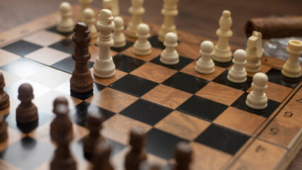 chess pieces with the colors interspersed in their formation, representing diversity and inclusion