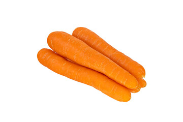 fresh organic carrot isolated on white background