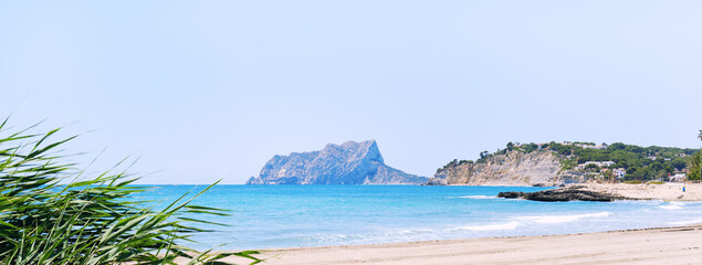 Beach of Moraira, spanish coastal town. Spain