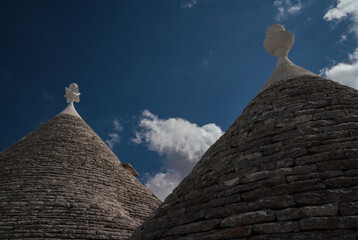 Fototapeta na wymiar Roofs trulli Alberobello Puglia Italy