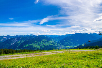 Fototapeta na wymiar alpine meadow in the mountains (Vorarlberg, Austria)