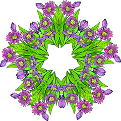 abstract floral Mandala 