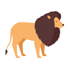 lion african animal wild character vector illustration design