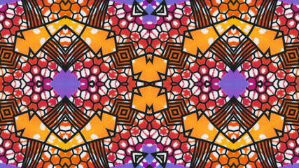 African fabric – Colorful pattern, cotton, photo