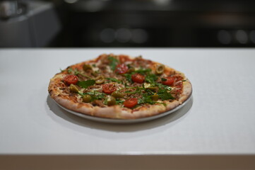 pizza on a plate