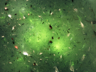 green abstract fractal background 3d rendering illustration