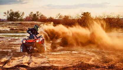 Cross-country quad bike race, extreme sports